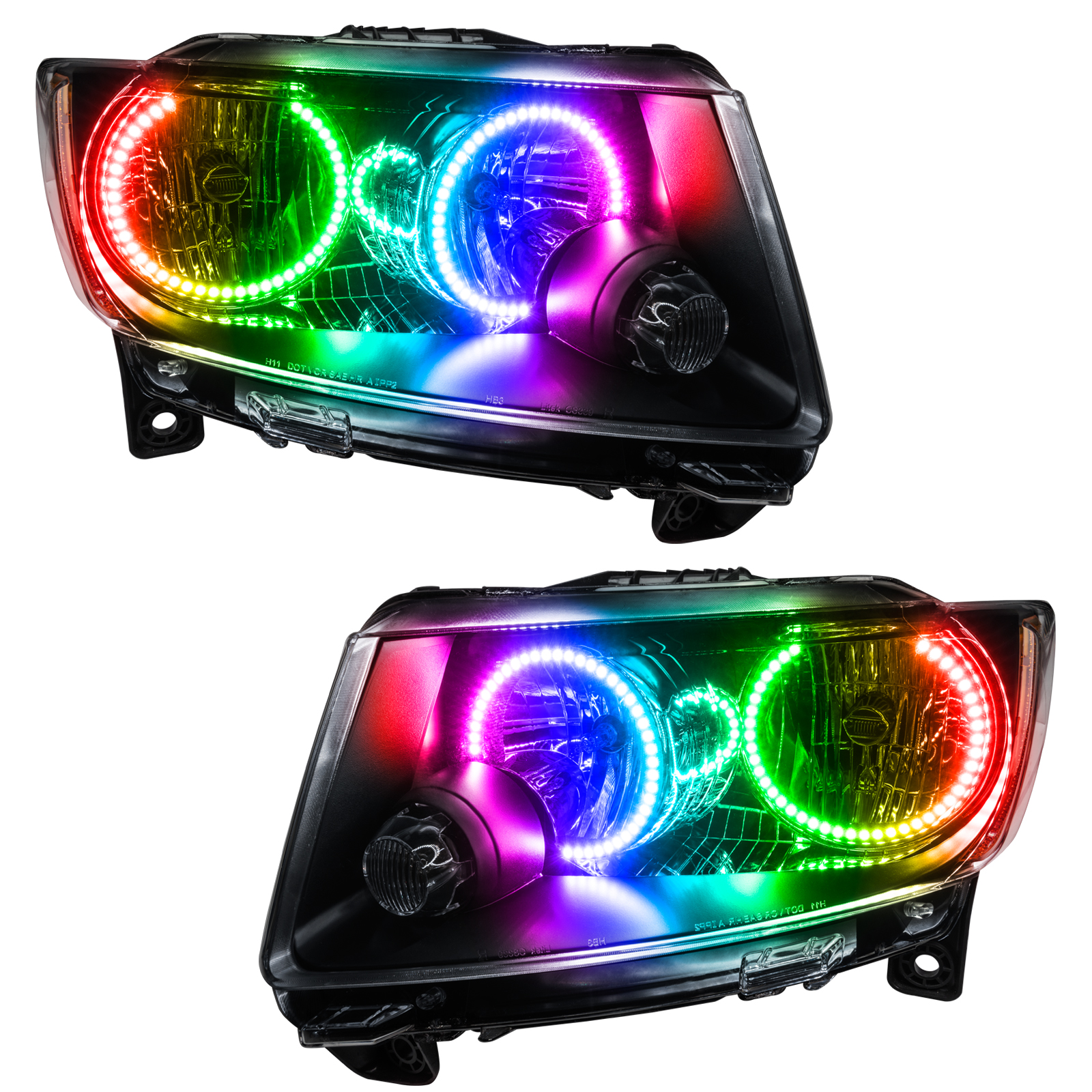 7070-334 - 2011-2013 Jeep Grand Cherokee SMD HL (Non-HID) - Chrome